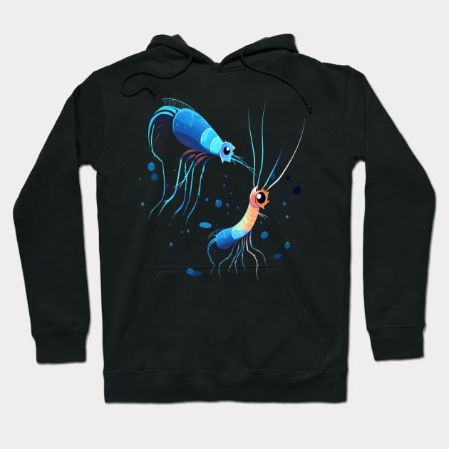 Blue Shrimp Fathers Day Hoodie by JH Mart
